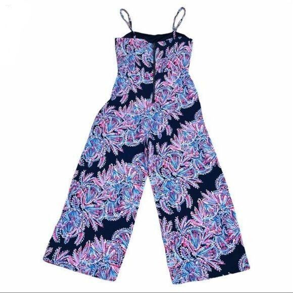 Lilly Pulitzer Sandra Jumpsuit Oyster Bay Size 0 - Picture 5 of 12